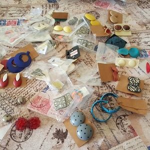 Lot of VTG Custom Jewelry-Earrings-New Old Stock